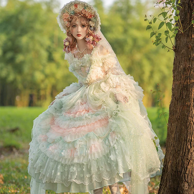 Cat Fairy~The Floating Fireflies and Dreams~Gorgeous Wedding Lolita Tea Party Dress Tunics Winter warm