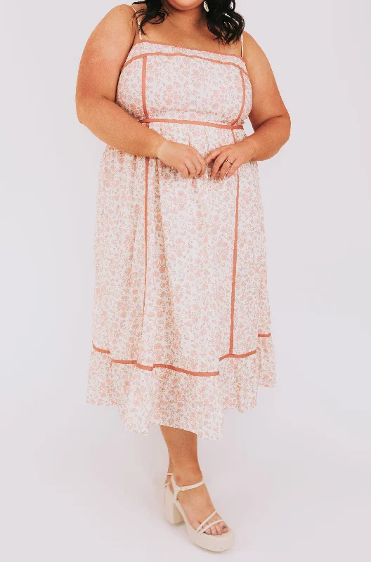 PLUS SIZE - Peach Party Dress