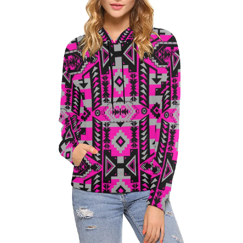 Chiefs Mountain Sunset Hoodie for Women (USA Size) Hoodie with Rolled Sleeves Casual Relaxed