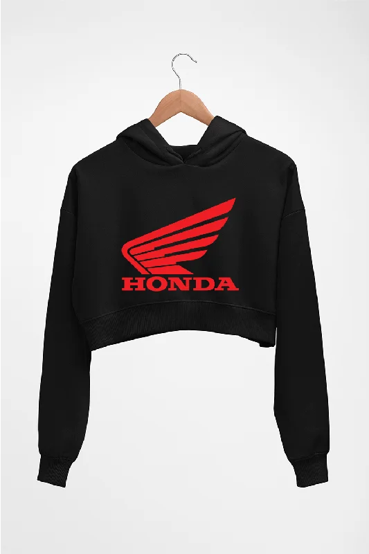 Honda Crop HOODIE FOR WOMEN Hoodie with Full-Zip Functional Layering