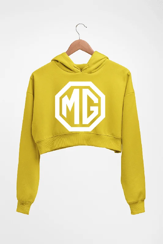 Morris Garages(MG) Crop HOODIE FOR WOMEN Hoodie with Ribbed Cuffs Snug Fit Comfort