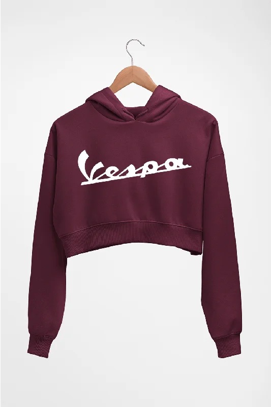 Vespa Crop HOODIE FOR WOMEN Hoodie with Crew Neck Simple Timeless