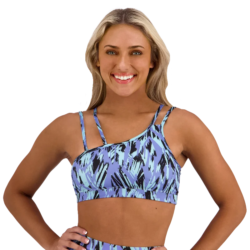 Varsity One Shoulder Bra Trendy Lace Bra