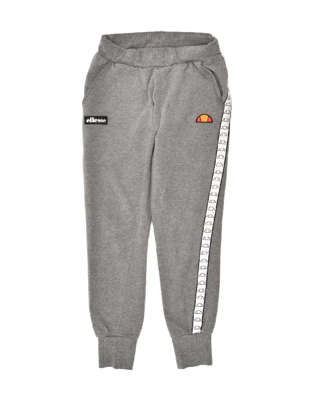 ELLESSE Womens Tracksuit Trousers Joggers UK 6 XS Grey Cotton Trousers Chinos Classic