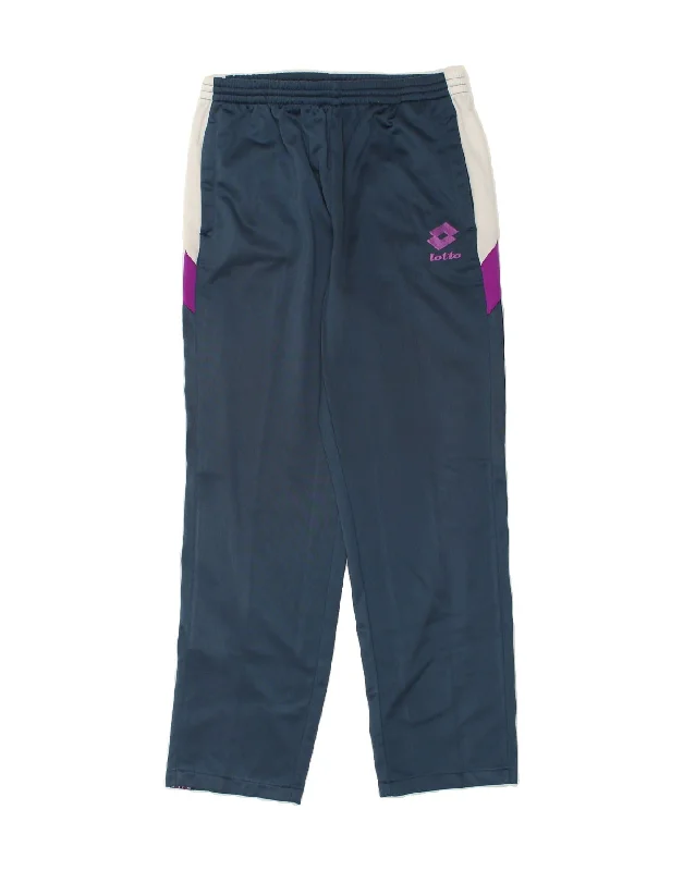 LOTTO Womens Tracksuit Trousers Large Blue Colourblock Trousers Brand Named